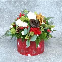 Festive Christmas Hat Box 